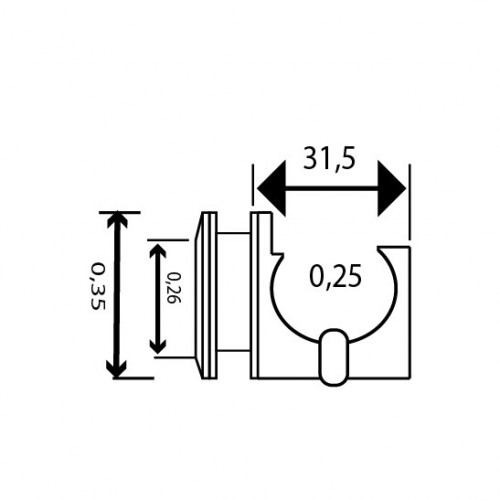 SOPORTE TUBO MAMPARA BSC11 IN