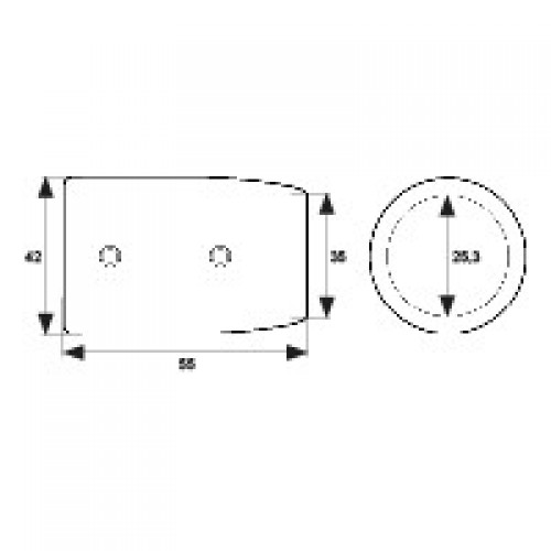 SOPORTE TUBO PARED LATERAL PCR06  IN