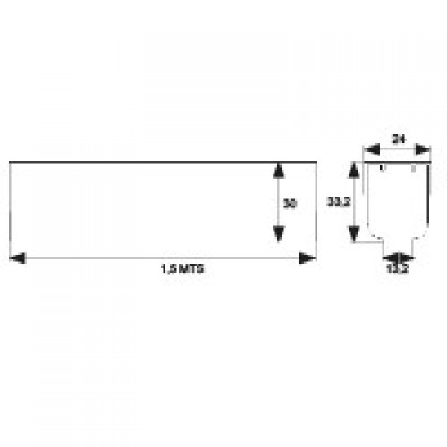 PERFIL GUIA ALUMINIO PCR07 1,5mts AL