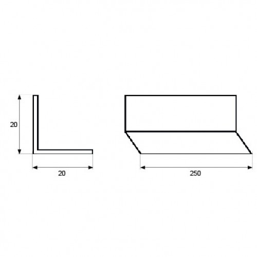 ESQUINERO ALUM AN23 20x20x2,5mts BL