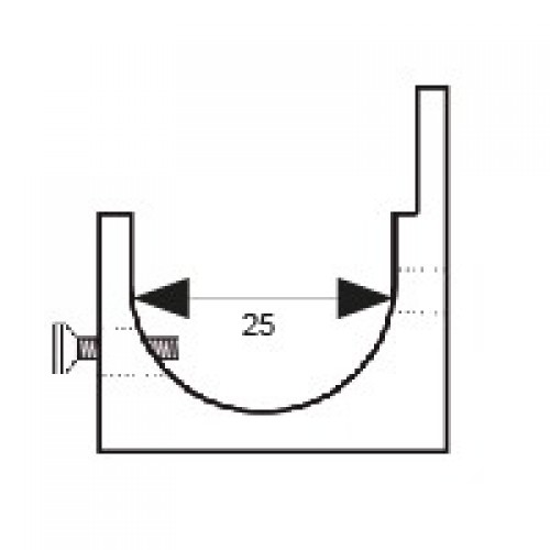 SOPORTE TUBO PARED FRONTAL PCR06 IN