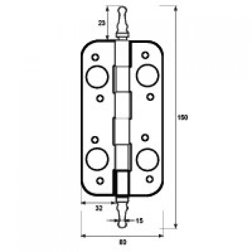 BISAGRA SEGURIDAD C/R CR BS15 150x80mm CU*