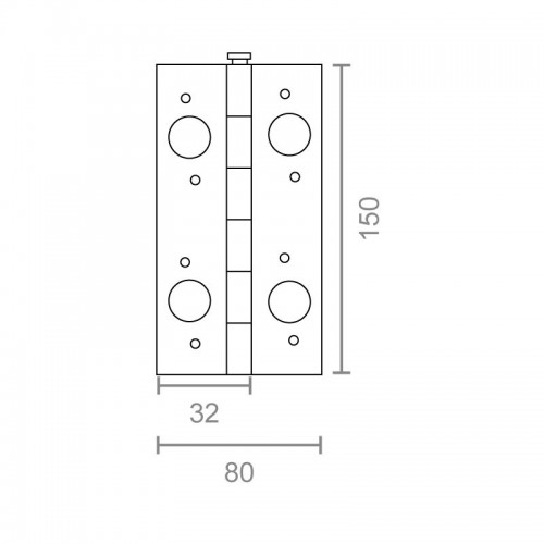 BISAGRA SEGURIDAD S/R CC BS16 150x80mm IN