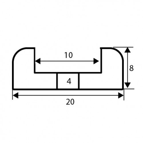 DESLIZANTE ATORNILLAR GOMA DZ10 20mm TR