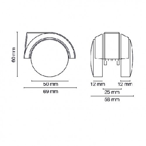 RUEDA ROSCA S/F RUM06 50mm NE/GR