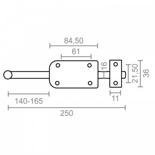 PASADOR LATON PS07 250mm LS