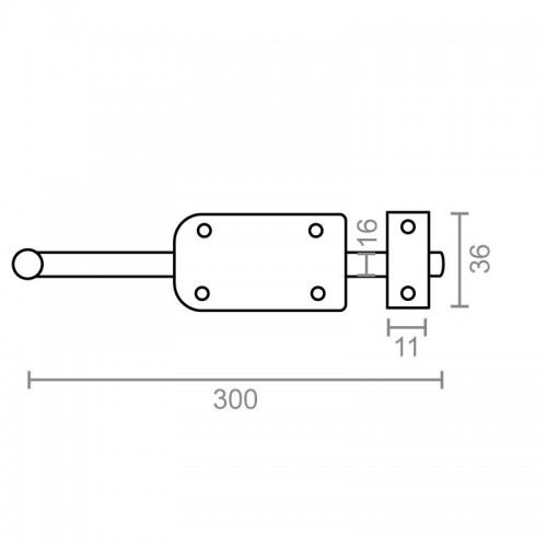 PASADOR LATON PS07 300mm LS