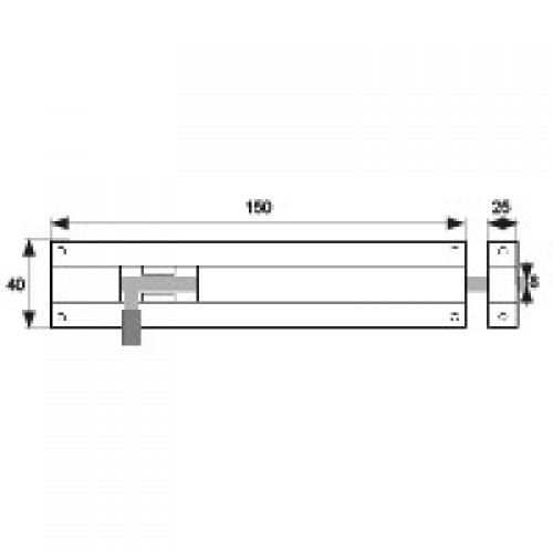 PASADOR ALUMINIO D12 PS05 150mm OR