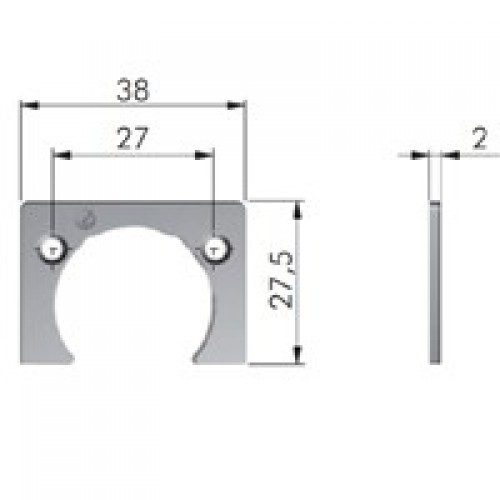SUPLEMENTO BISAGRA BS05 2mm NI*