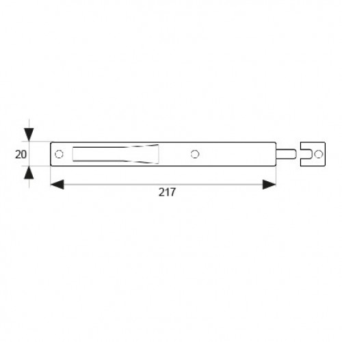 PASADOR EUROPEO 6837 217x20mm NE