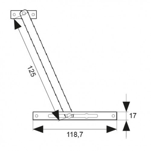 BISAGRA COMPAS DESMONTABLE 6839 ALUM BL