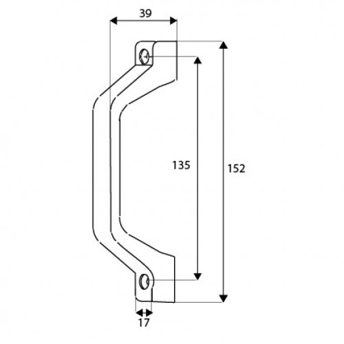 ASA RECTA S/PLACA 6804 ALUM NE