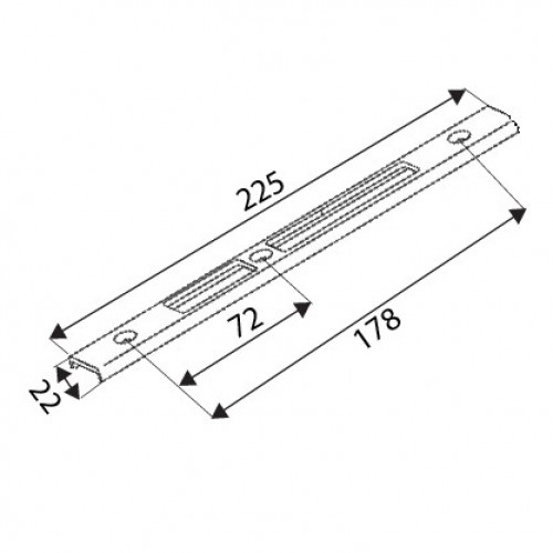 CERRADERO EUROPEO 6851 225x22mm NE