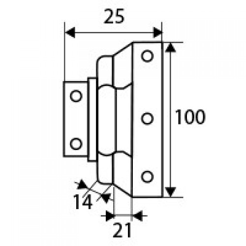 BISAGRA 3 NUDOS EU 6868 ALUM BL