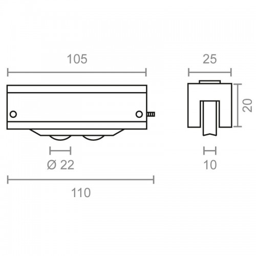 RODAMIENTO REGULABLE ALUPROM 18 R/T RD45 ZN