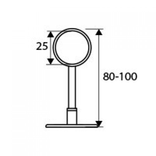 SOPORTE CENTRAL REG STA05 25mm NI
