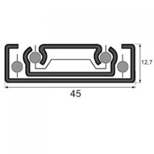 JGO GUIA TELESCOPICA SOFT-PUSH GC11 45x500mm ZN