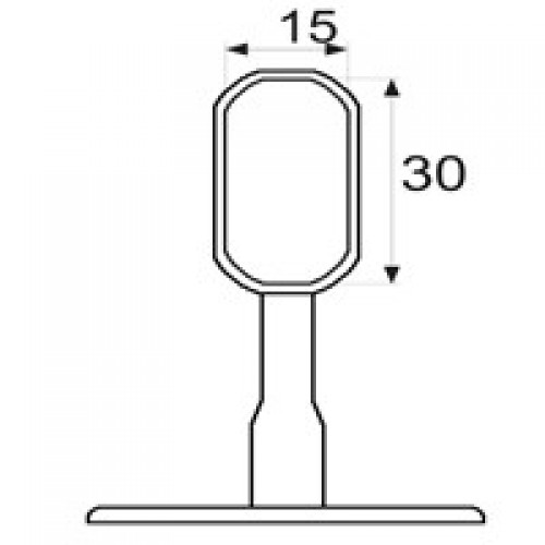 SOPORTE CENTRAL OVAL STA08 30x15mm NI