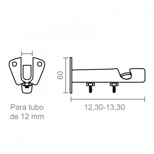 SOPORTE EXTENSIBLE Nº4 STA18 12mm BL