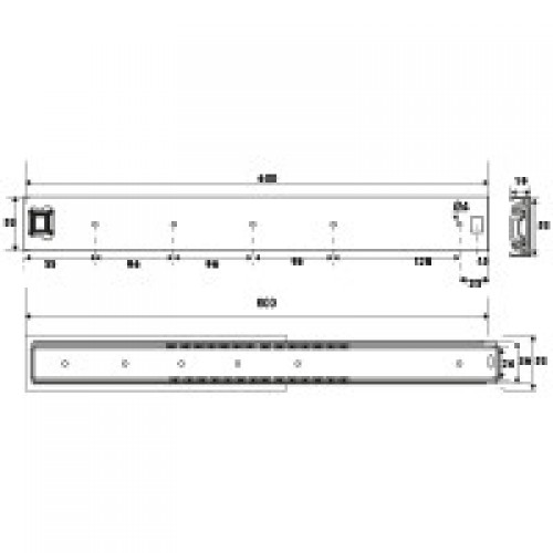 JGO GUIA TELESCOPICA GC06 53x600mm ZN