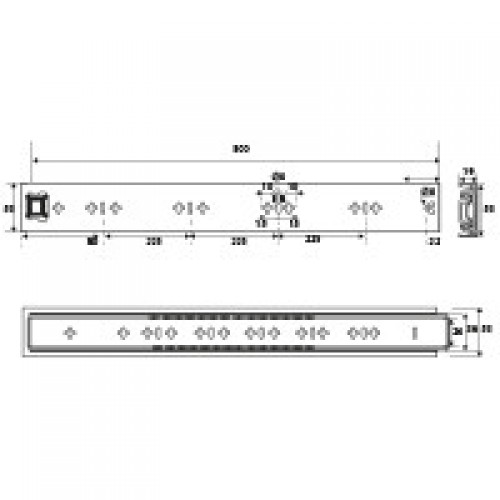 JGO GUIA TELESCOPICA GC06 53x800mm ZN