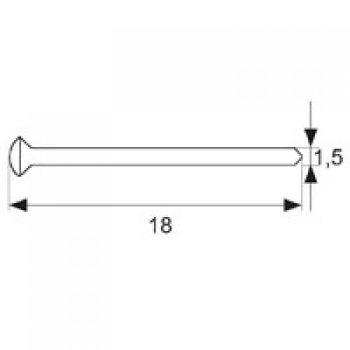 PUNTA LATON PNT02 1,5x18mm LT