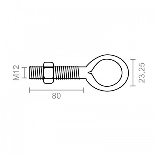 HEMBRILLA C/T SOLDADA HM01 M12x80mm ZN