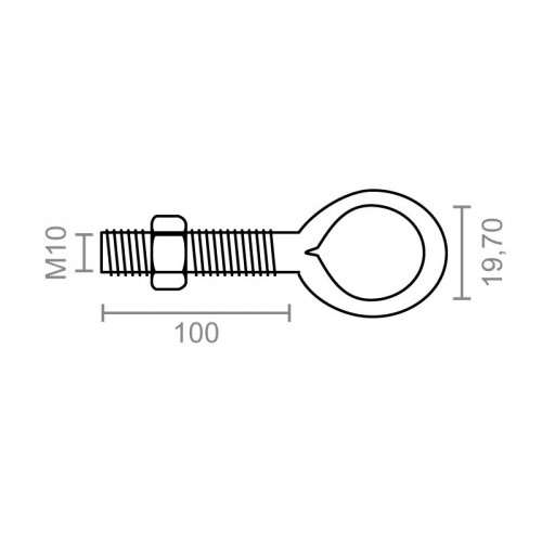 HEMBRILLA C/T SOLDADA HM01 M10x100mm AISI316
