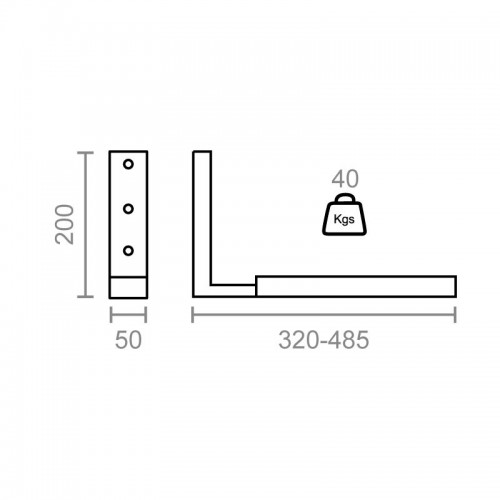 SOPORTE MICROONDAS MCR02 40kgs GR