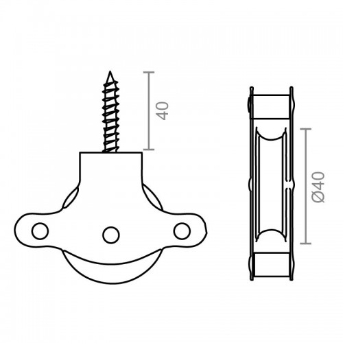 POLEA TENDER TORNILLO POL04 40mm ZN