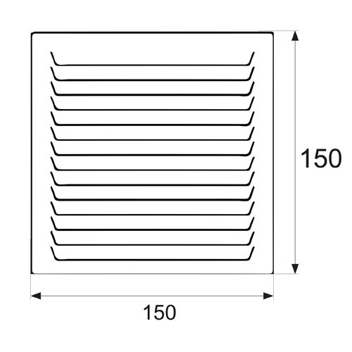 REJILLA MOSQUITERA RJV04 150x150mm BL