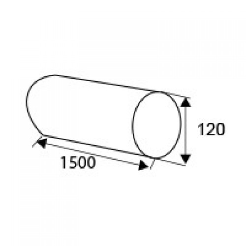 TUBO REDONDO VN02 120x1500mm BL