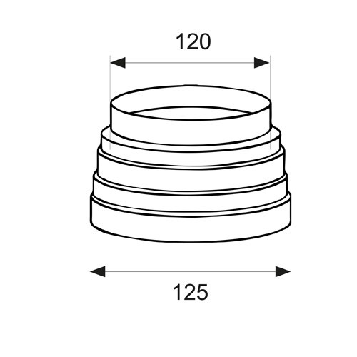 ARO REDUCTOR VN03 125-120mm BL