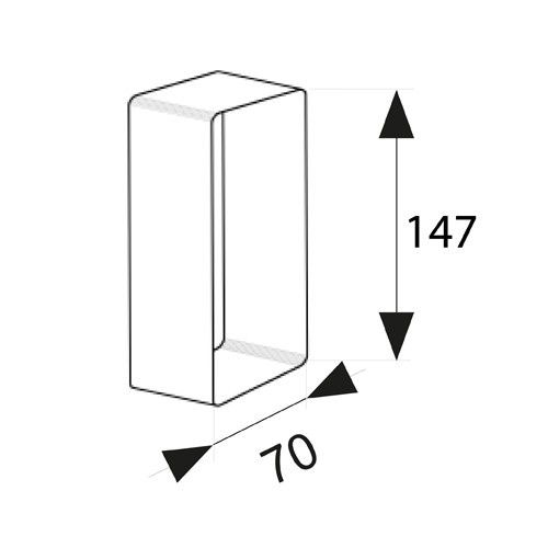 EMPALME RECTANGULAR VN05 147x70mm BL