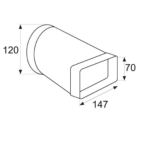 EMPALME MIXTO VN06 120/147x70mm BL