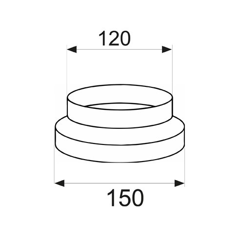 ARO REDUCTOR VN03 150-120mm BL