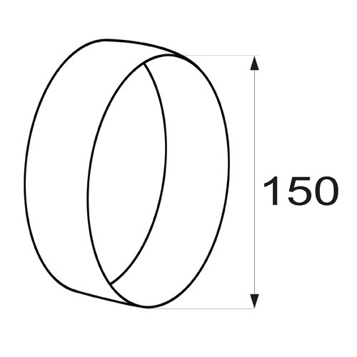 EMPALME REDONDO VN04 150mm BL
