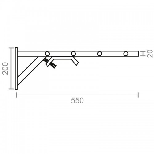 TENDEDERO PARED TND01 550x20mm BL