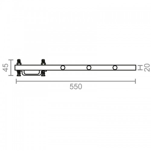 TENDEDERO BALCON TND02 550x20mm BL