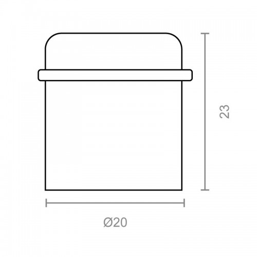 BL TOPE PUERTA SETA TP03 20mm IN