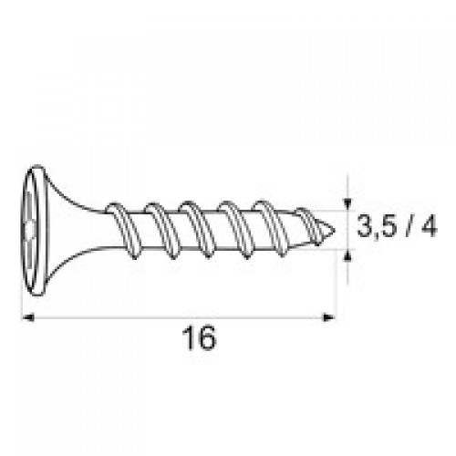 BL TORNILLO BISAGRA TRN05 4,0x16mm NI