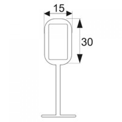 BL SOPORTE CERRADO OVAL STA09 25x15mm NI