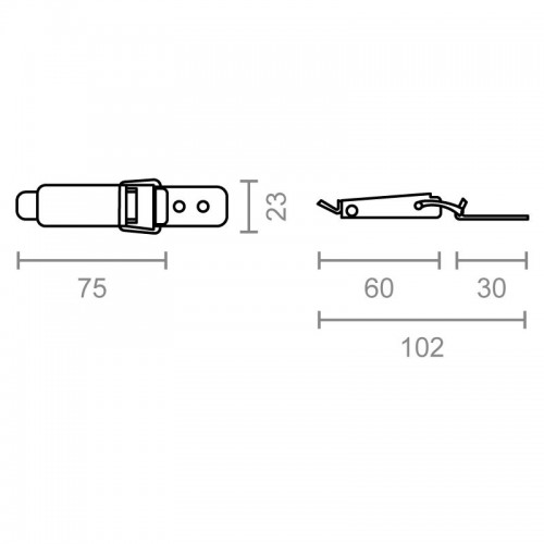 BL CIERRE CAJA CC01 75x23mm ZN