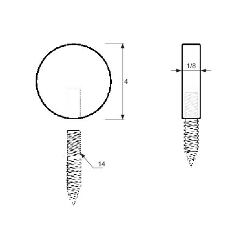 BL PORTAESTANTE REDONDO PE14 14x4mm LT