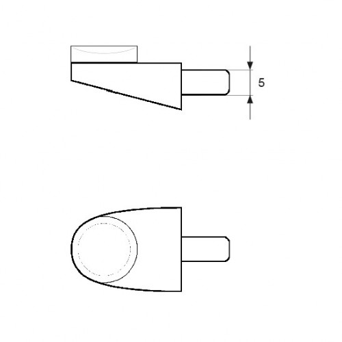 BL PORTAESTANTE VENTOSA PE15 5mm NI