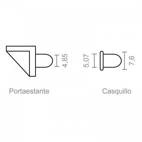 BL PORTAESTANTE+CASQUILLO ESCUADRA PE08 BL