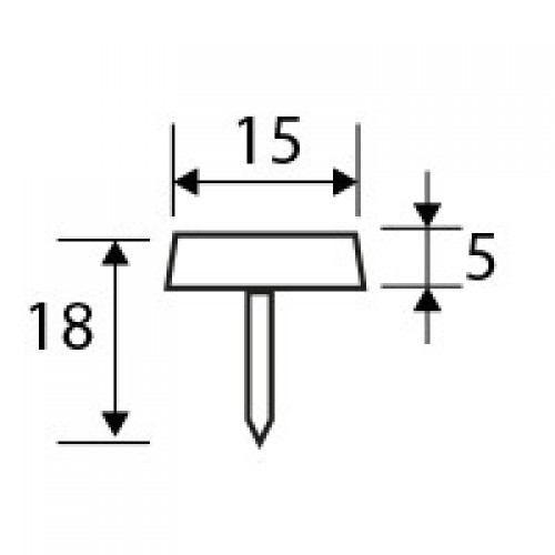 BL DESLIZANTE CLAVO DZ01 15mm BL