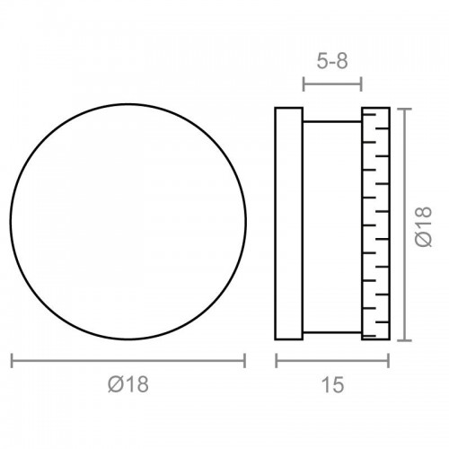 BL SUJETALUNAS LISO SC03 5-8mm NI