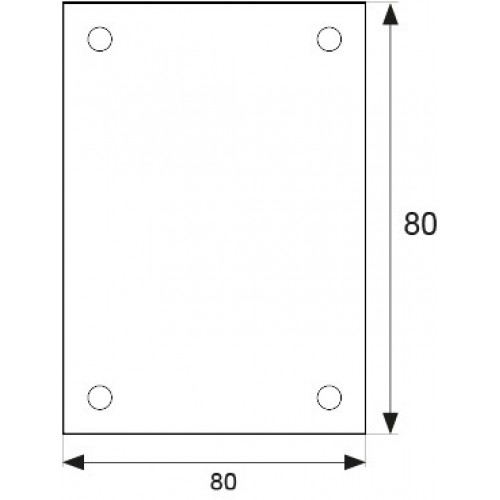 BL PLACA CIEGA PLP01 80x80mm LS