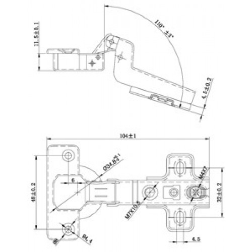 BL BISAGRA CAZOLETA S-AC BC02 35mm ZN